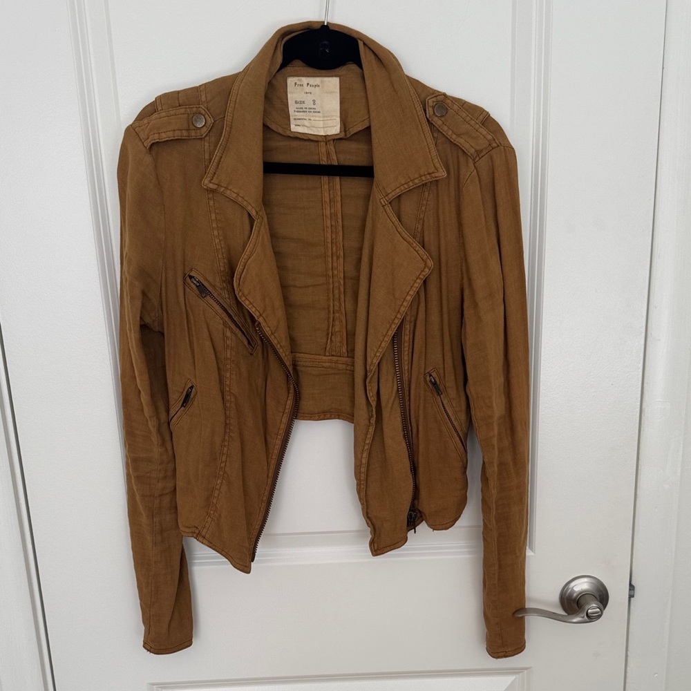 Free People Brown Utility Jacket